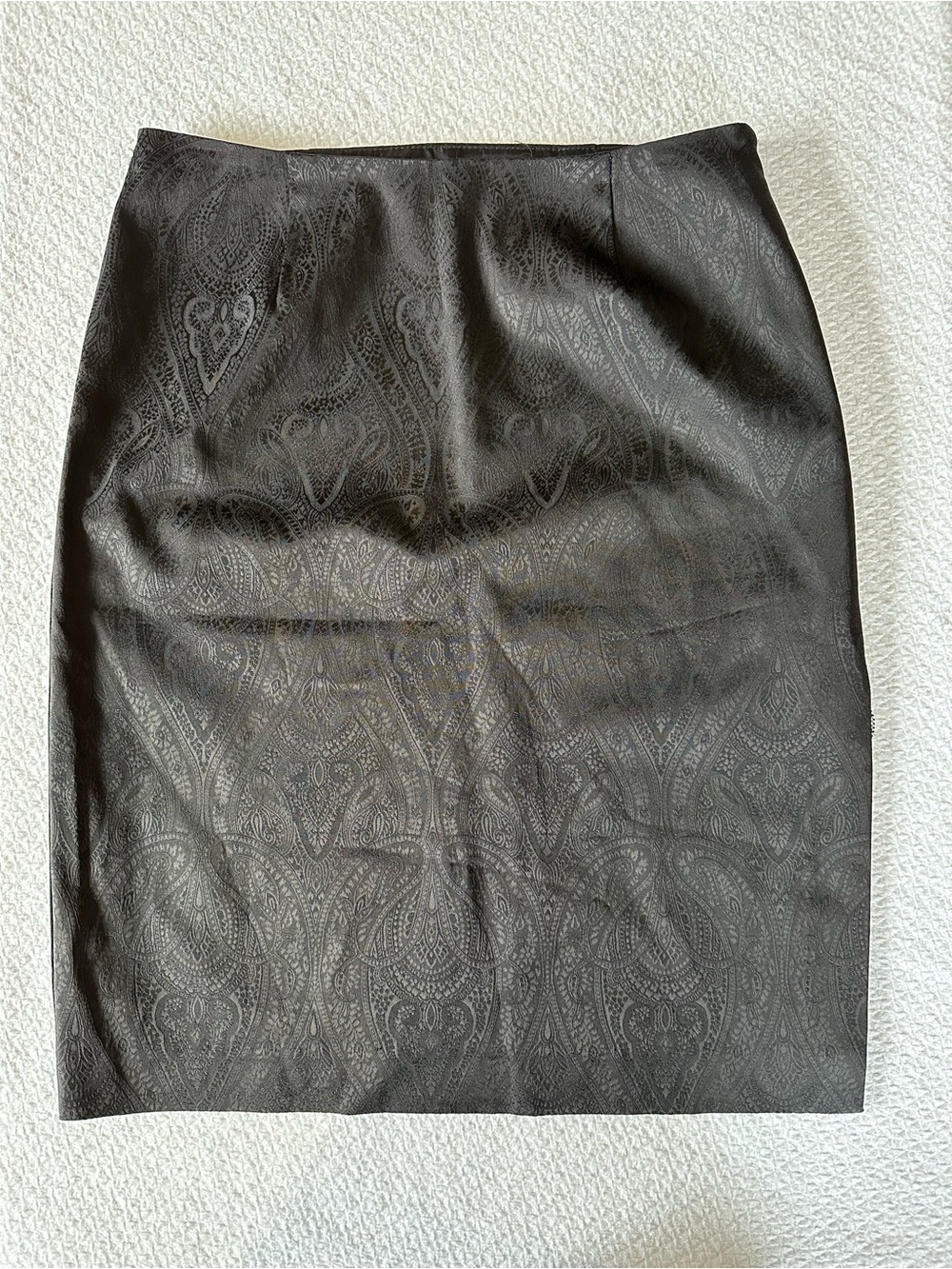 Trina Turk Black Paisley Satin Skirt Size 4